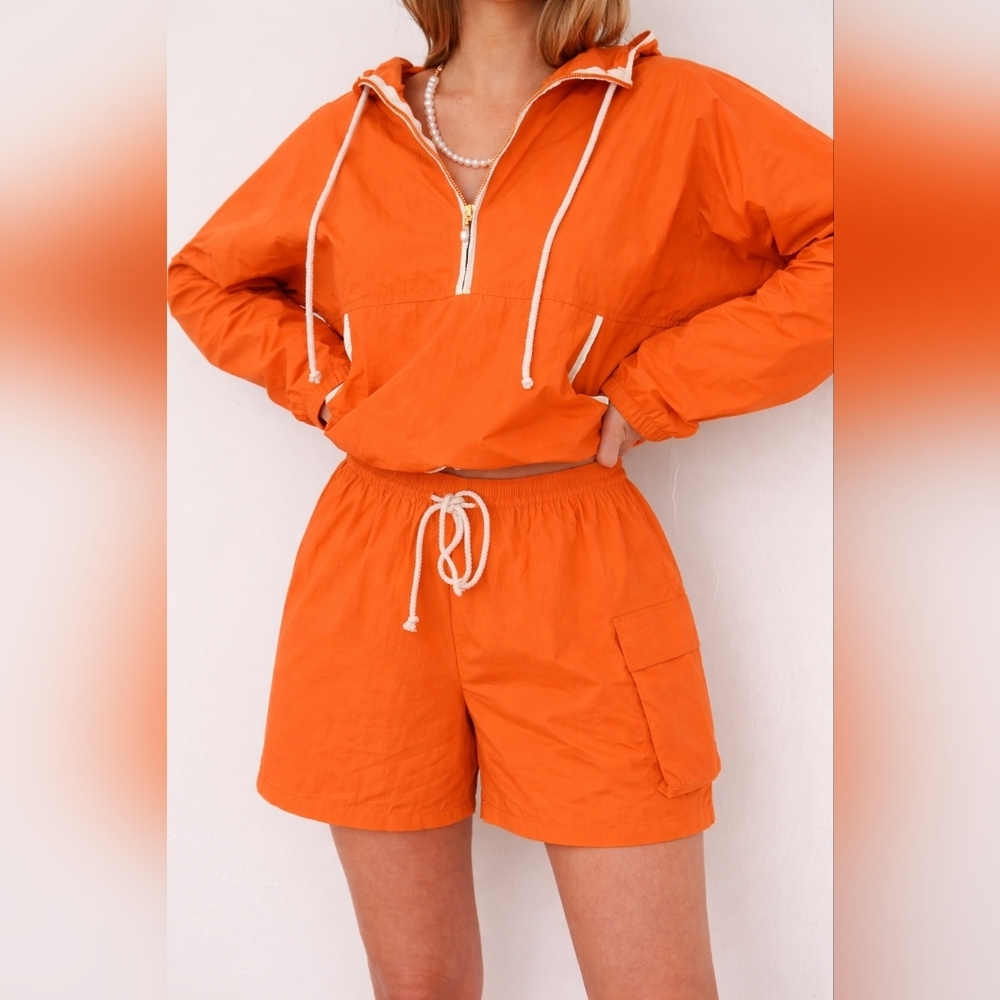 Donni Nylon Cargo Shorts